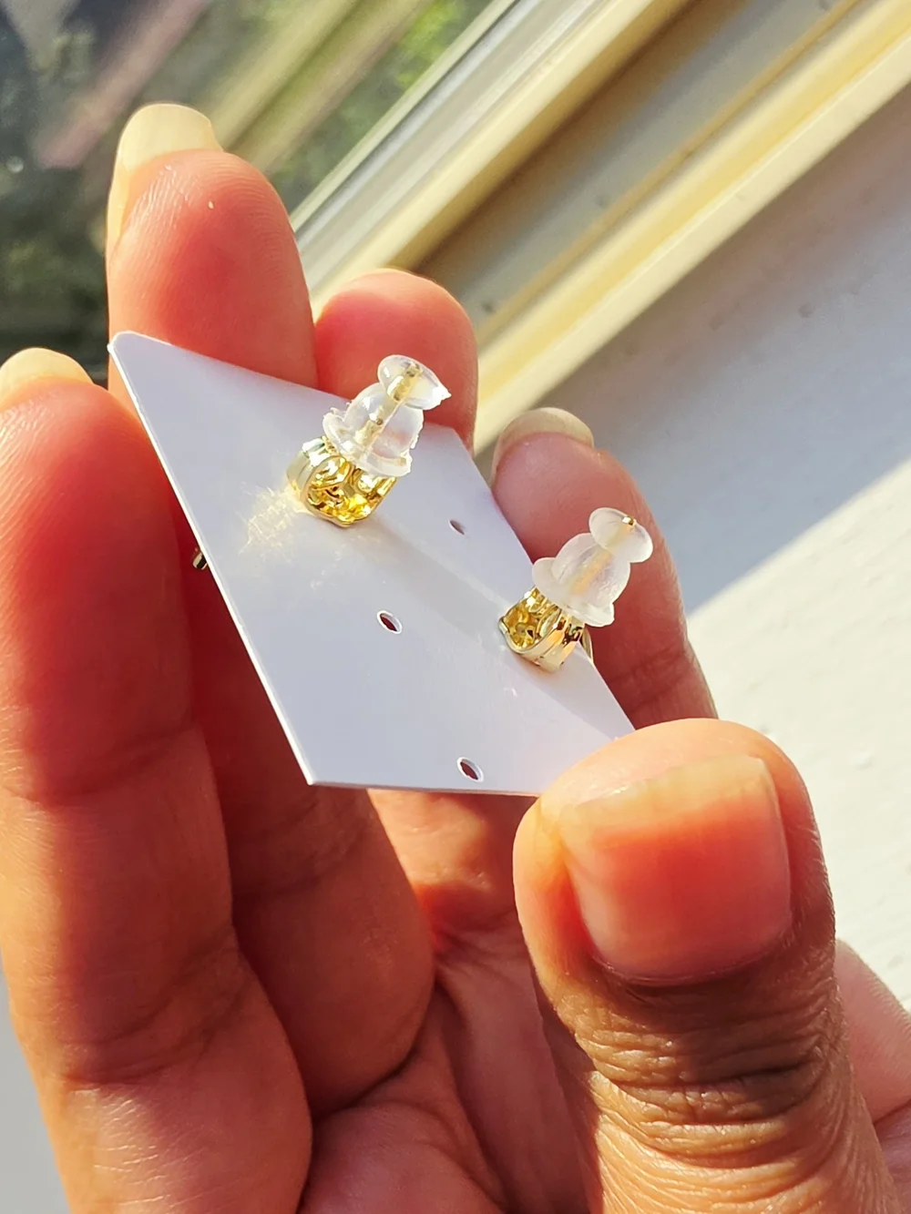 Aretes Rojos Para Dama Oro Laminado 14k Alta Calidad